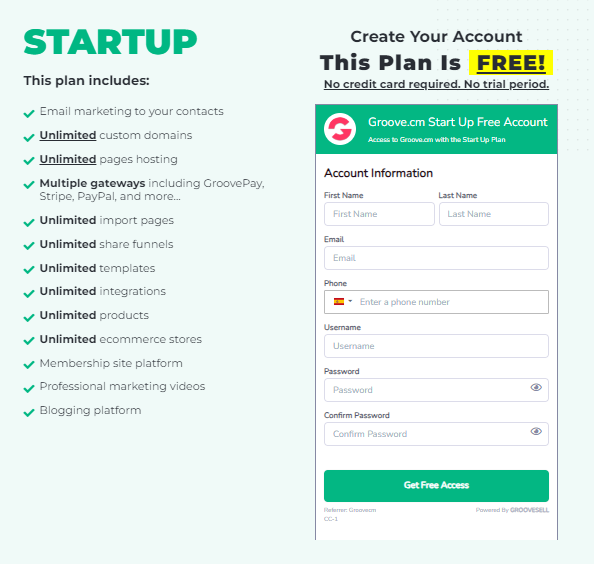 GrooveFunnels  Pricing Plans